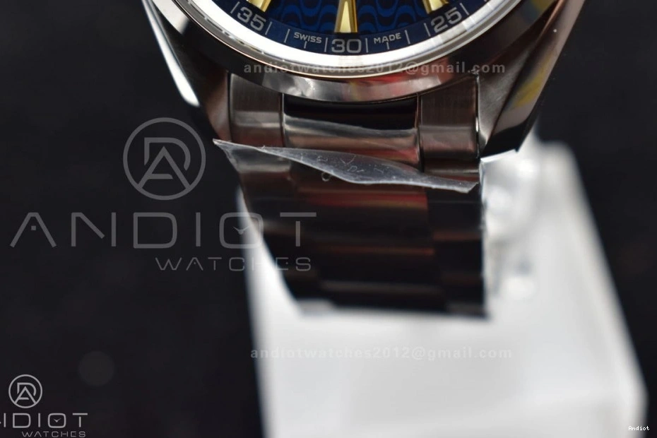 SS Best On Waved SS 150M 1:1 Aqua Edition Terra VSF Blue Bracelet Dial A8500 0102